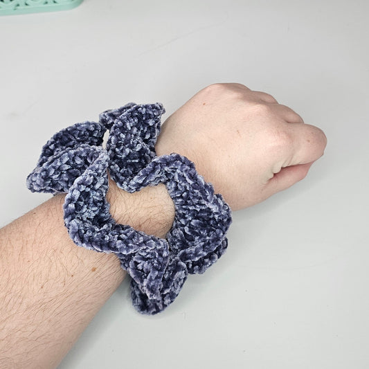 Indigo Velvet Scrunchie