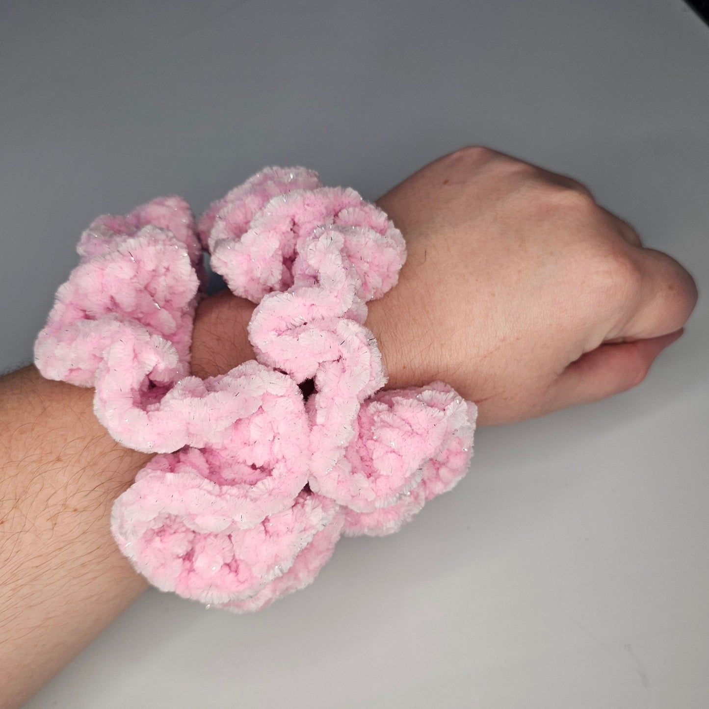 Pink Diamond Sparkle Scrunchie